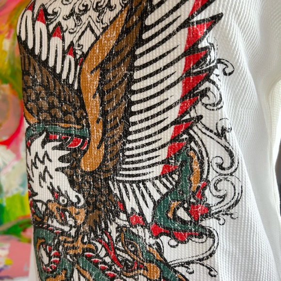 ✖️SOLD✖️Urban Outfitters Eagle Thermal Notch Neck Long Sleeve Large - Picture 11 of 11